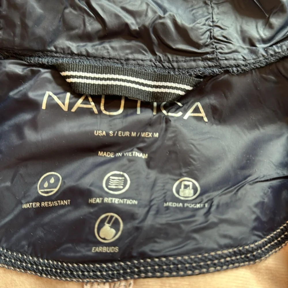🌸 Nautica Softshell Rain Jacket – Pink w/ Black Polka Dots | Size S | Spring - Picture 11 of 12